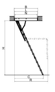 Складная металическая Лестница Fakro LMS