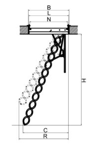 Металическая термоизоляционная Лестница Fakro LST